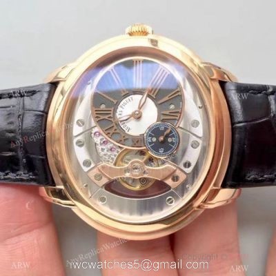 Swiss Grade Audemars Piguet Royal Millenary 4101 Watches Rose Gold Skeleton Dial