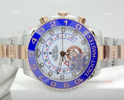 New Upgraded Rolex Yacht-Master ll 7750 Watch Benz Hand Two Tone Rose Gold 44mm