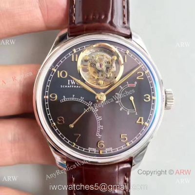IWC Portugieser Tourbillon SS Slate-coloured Dial Replica Watch Swiss Grade