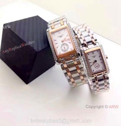 Replica Longines DolceVita Two Tone Rose Gold Watches  28mm 22mm