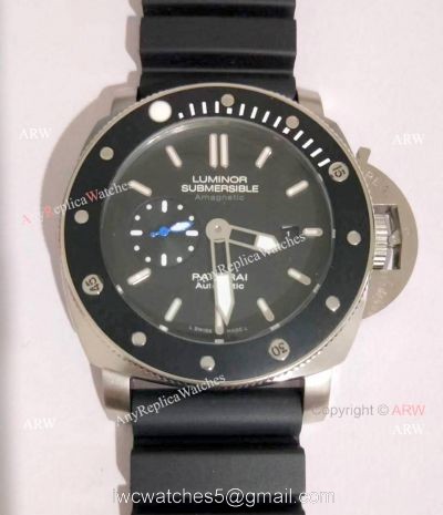 Copy Panerai Luminor Submersible Black Bezel Watch PAM1389