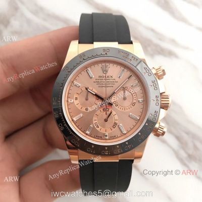 Swiss Grade Rolex ?R Cosmograph Daytona Watch Rose Gold Diamond Dial