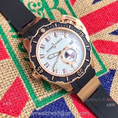 New Ulysse Nardin Deep Dive Hammerhead Shark Limited Edition Watch Copy Rose Gold White Dial