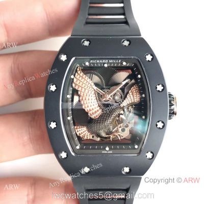 Knock off Richard Mille RM023-02 Rose Gold Eagle Skeleton Dial Ceramic Watch