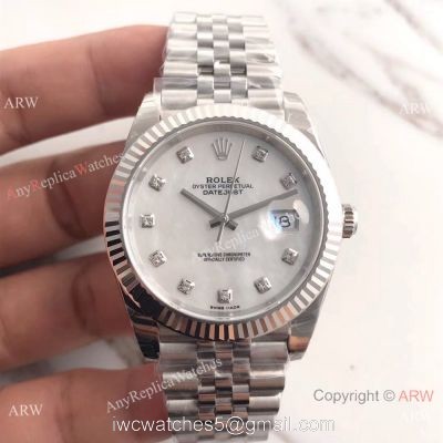 (EW) Rolex Datejust II Stainless Steel White MOP Watch Jubilee Band ETA3255