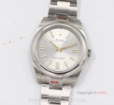 (EW) New Rolex Oyster Perpetual Silver Dial Men Watches 41mm 904L Swiss Replica