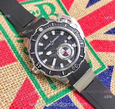 New Ulysse Nardin Deep Dive Hammerhead Shark Watches SS Black Dial