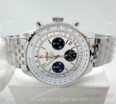 Breitling 1884 Chronometre Navitimer 01 Stainless Steel White Watch 46mm
