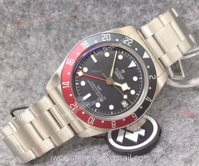 Replica Tudor Black Bay GMT Pepsi Watch For Sale  Blue Red Bezel Black Dial