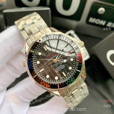 Omega Replica Watches James Bond Stainless steel Colorful bezel