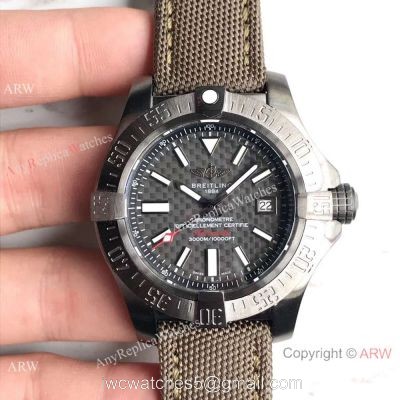 Swiss Breitling Avenger II Seawolf Replica Watch Black Carbon-Fiber Dial