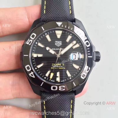 Swiss Grade Copy TAG HEUER Aquaracer Calibre 5 Black Steel 43mm Watch