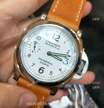 Fake Panerai Watch Luminor Marina 8 days SS White Dial PAM 563