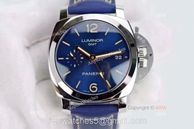 Swiss Replica Panerai Luminor GMT Limited Edition SS Blue Watch PAM 688