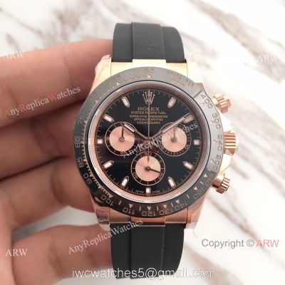 New Basel World Replica Rolex Daytona 116518LN Rose Gold Watch / AR Factory Daytona