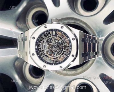 Fake AP Skeleton Wristwatch  Audemars Piguet Royal Oak Stainless Steel Watch