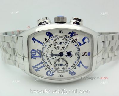 New Replica Franck Muller Cintree Curvex Stainless Steel Chronograph watch