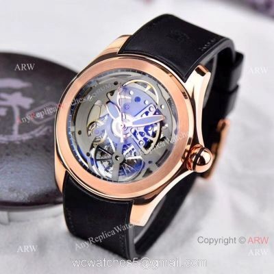 Corum Skeleton Bubble Watch Replica  Rose Gold Corum Bubble Squelette Wrist