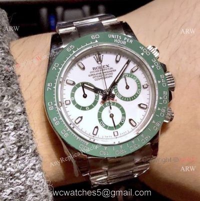 BL Factory Replica New Rolex Daytona Swiss 4130 Green Ceramic Bezel Men Watch