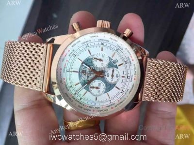 Copy Breitling Transocean Unitime B05 Rose Gold Watch 46 mm