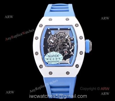 Swiss Richard Mille Bubba Watson RM055 White Ceramic Knockoff Watches