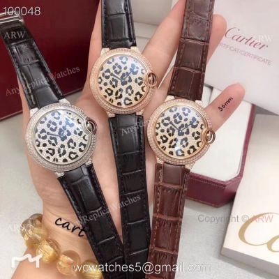 Fake Cartier Ballon Bleu de Leopard Watches Quartz Movement