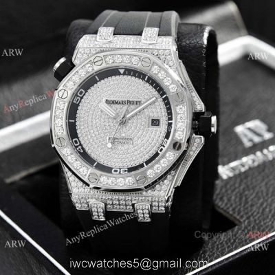 Copy Audemars Piguet Royal Oak Offshore Diver Diamond Watch  Stainless Steel