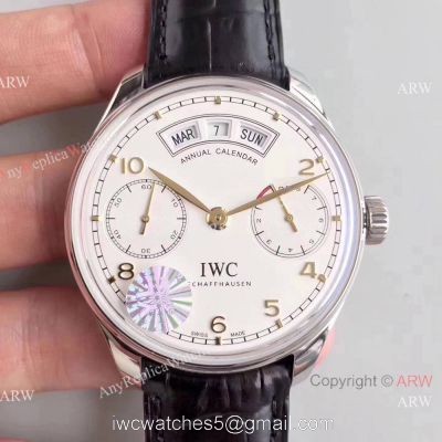 Swiss Replica IWC Portugieser Annual Calendar IW503504 Watch Gold Markers