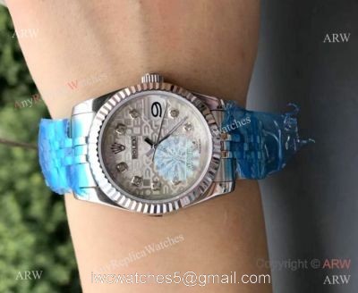 Copy Rolex Computer Face Datejust watches 31mm Stainless Steel Jubilee