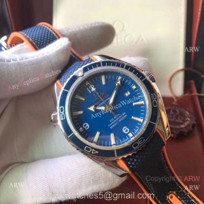 Omega Seamaster Planet Ocean Watch Blue Dial Blue Bezel Omega Clone Watch
