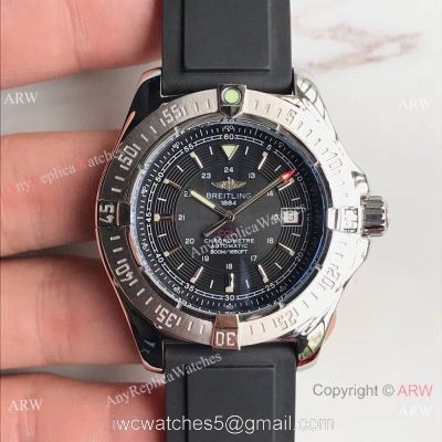 Swiss Replica Breitling Colt Automatic 500m Chronometre SS Black Face Watch