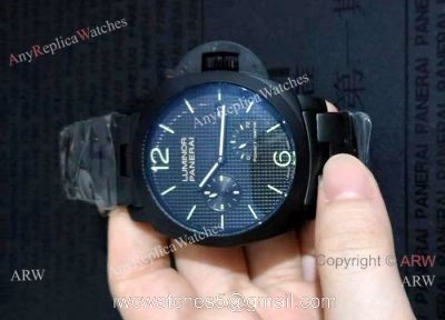 Luminor Panerai 72 Power Reserve Replica Watch  All Black Green Markers