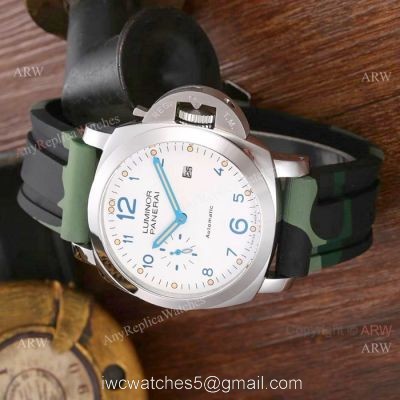 Newest Replica Panerai Luminor PAM 01499 Watch SS Camouflage Bracelet