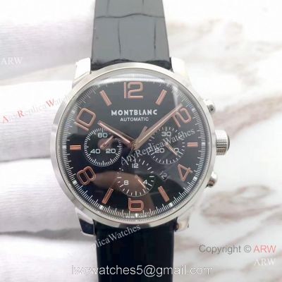 Swiss Grade 1 7750 MontBlanc Timewalker SS Rose Gold Markers / Mont Blanc Knock Off Watch