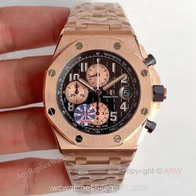 JF Factory Replica Audemars Piguet Royal Oak Offshore Rose Gold 26470OR Chronograph Watch 42mm
