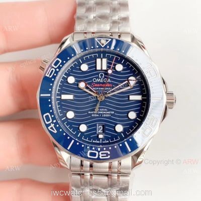 (OM) Omega Seamaster Diver 300M Master James Bond Watch Replica / SS Blue Dial