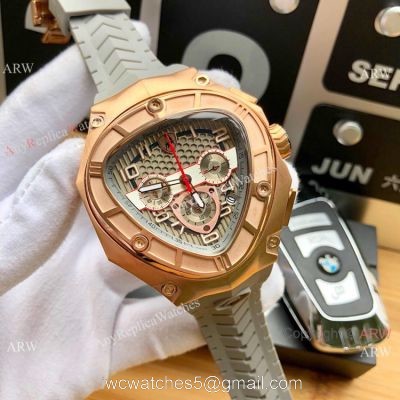 New Replica Lamborghini Spyder 124bbr watch Rose Gold Gray Dial