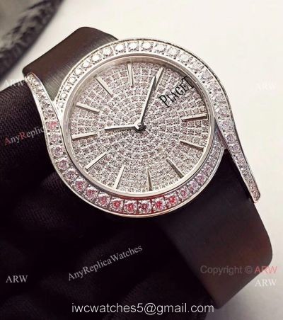 Swiss Quality Copy Piaget Limelight Gala Iced Out Watch Sapphire glass