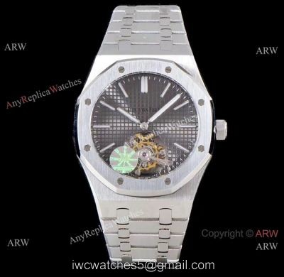 JF Factory Copy Audemars Piguet Royal Oak Tourbillon 26510 Stanless Steel Gray Rhodium Dial Watch 41mm