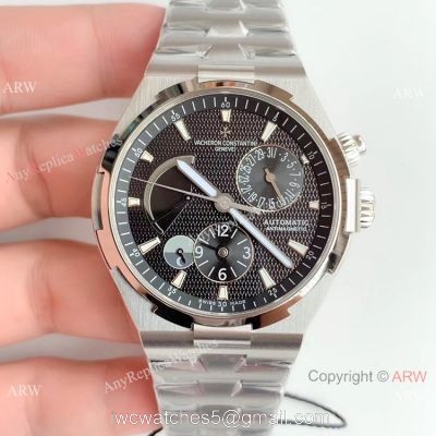 Swiss Copy Vacheron Constantin Overseas 1222-SC Watch SS Black Dial 42mm