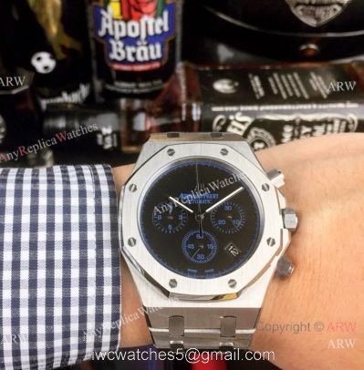 Copy Audemars Piguet Royal Oak Stainless Steel Blue Sub-dials Watch New Style