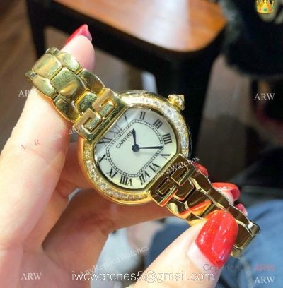 Rotonde de Cartier Yellow Gold Ladies watches 28mm