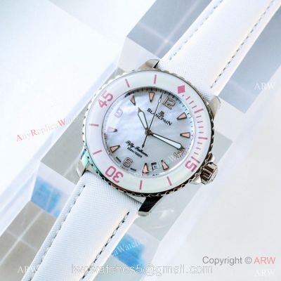 Replica Blancpain Fifty Fathoms Automatique Swiss 1315 Watch  White Version