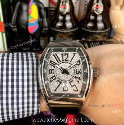 New Copy Franck Muller Vanguard Yachting V 45 Watch Diamond Face 54mm