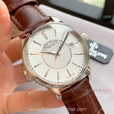Clone Patek Philippe Calatrava 41mm Wristwatch SS White Face
