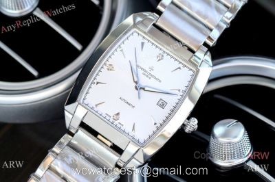 Copy Vacheron Constantin Malte Stainless Steel White Face Watch 40mm