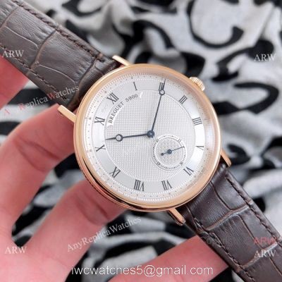 Copy Breguet Classique Automatic Watches Rose Gold Silver Dial