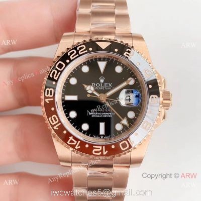 (EW) Replica Rolex GMT Master II Rose Gold 126715 Watch 40mm