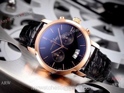 Copy Vacheron Constantin Geneve Chronograph Watches Rose Gold