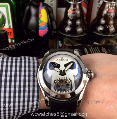 Corum Bubble Skull Stainless Steel Watch  Best Replica Corum Watches